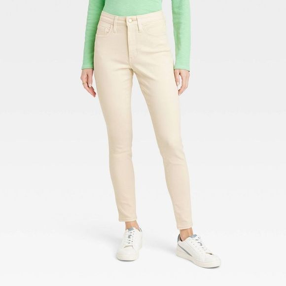Universal Thread Cream Women Jeans - Picture 1 of 7